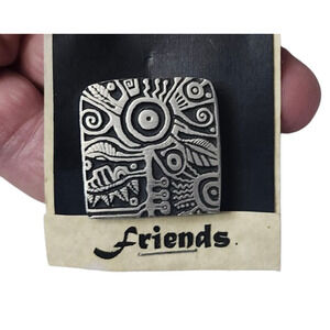 Urban Fetishes Alice Seely Friends Pewter Pin Brooch New On Card